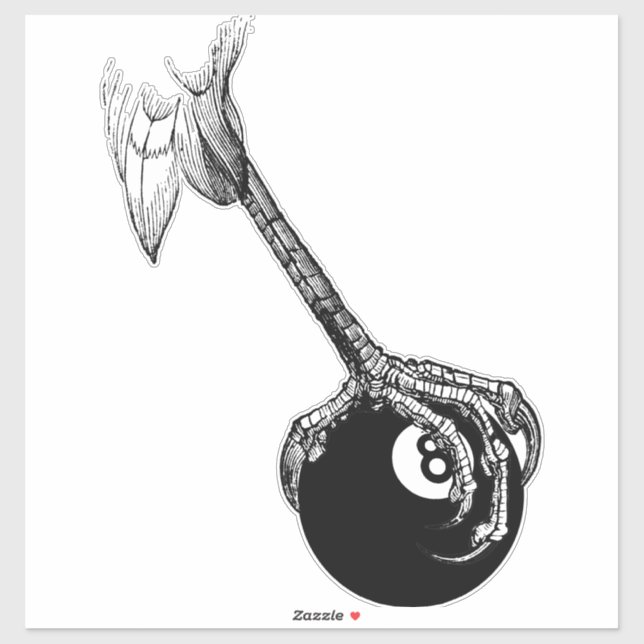 Eagles Claw 8 ball Pool Billiards Game Art Sticker (Sheet)