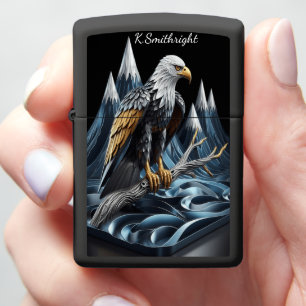 Eagle's Crest: Trough, Height, Ruby, Alloy, full Zippo Lighter