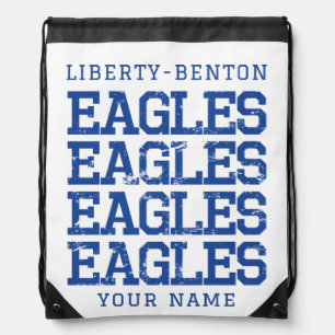 Eagles Distressed LB, GraphicLoveShop Drawstring Bag