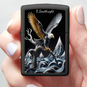 Eagle's Domain: Chasm, Spire, Topaz, Bronze, full Zippo Lighter