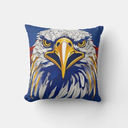 Eagles Embrace A Beacon of Wisdom and Courage Throw Pillow
