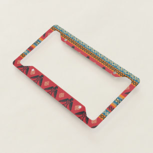 Eagles Ethnic Pattern On Native American Style License Plate Frame