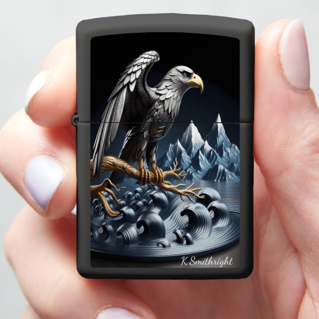 Eagle's Flight: Abyss, Peak, Emerald, Iron full Zippo Lighter (In Hand)
