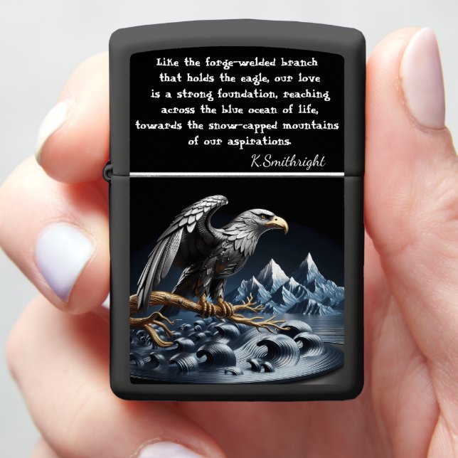 Eagle's Flight: Abyss, Peak, Emerald, Iron Zippo Lighter (In Hand)