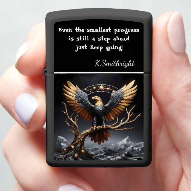 Eagle's Forge: Progress Metal Star Zippo Lighter (In Hand)