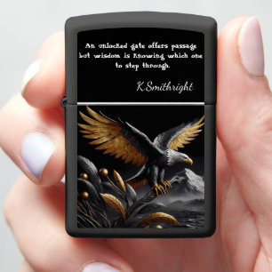 Eagle's Forge: Wisdom Metal Zippo Lighter