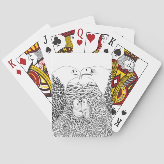 EAGLES HARRIET + M15 WITH FRATERNAL TWINS E17 +E18 POKER CARDS (Back)