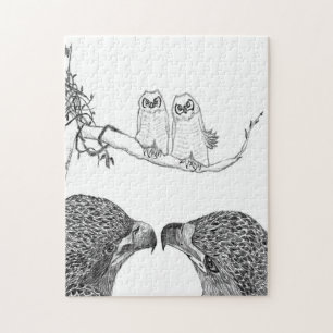 EAGLES HARRIET + M HOME STRONGER DON'T GIVE A HOOT JIGSAW PUZZLE