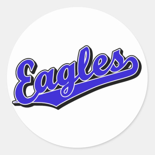 Eagles in Blue Classic Round Sticker