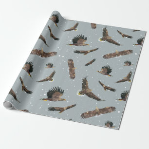 Eagles in Snow Wrapping Paper