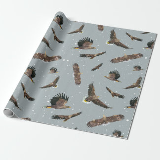 Eagles in Snow Wrapping Paper
