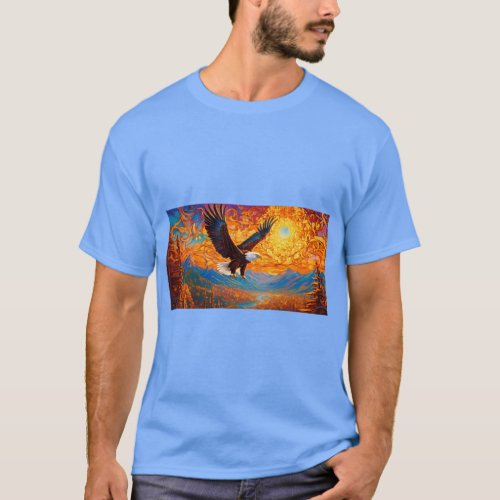 Eagles Majesty Beautiful Eagle in Sun Mountain  T_Shirt