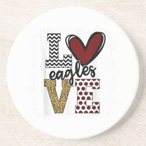Eagles Mascot Love _ School Spirit Fantastic Gifts Coaster