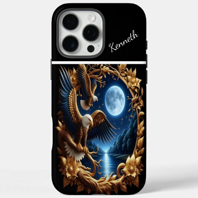 Eagle's moonlit ocean Case-Mate iPhone case (Back)