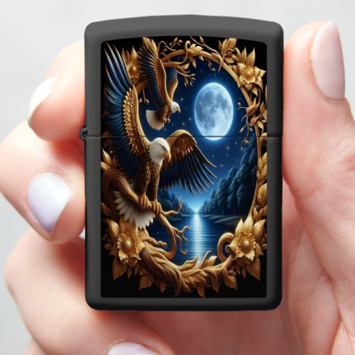 Eagles moonlit ocean zippo lighter