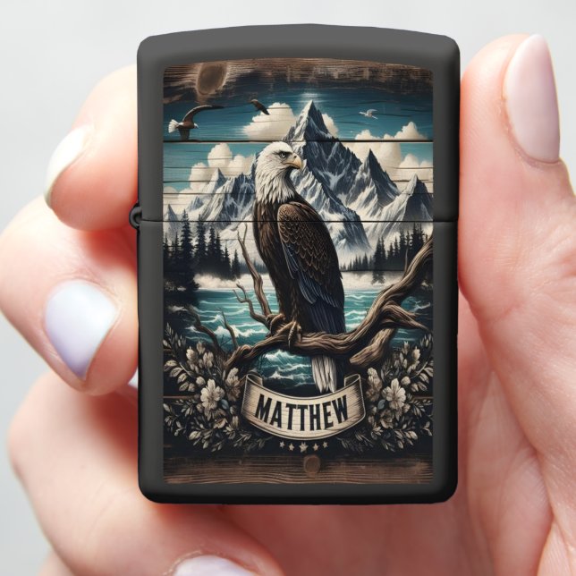 Eagle's Peak, Matthew's View Zippo Lighter (In Hand)
