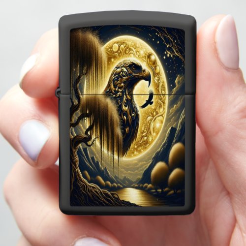 Eagles Reflection in Moon River Zippo Lighter