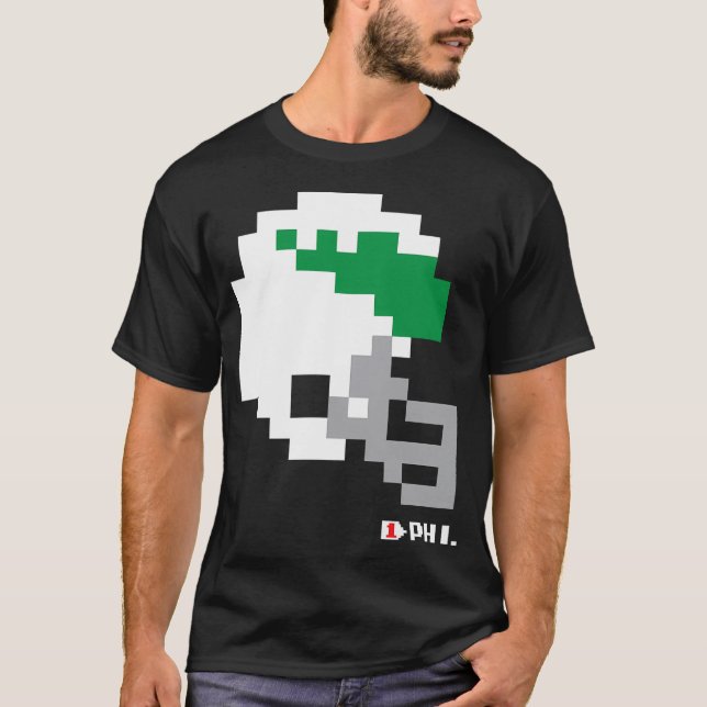 Eagles Retro Tecmo Bowl Helmet T-Shirt (Front)