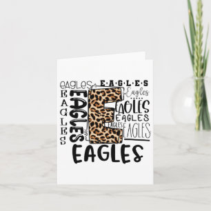 Eagles School Mascot Leopard Plaid - Ck To School Card