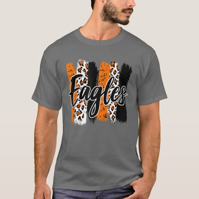 Eagles School Sports Fan Team Spirit Mascot Gift T-Shirt (Front)