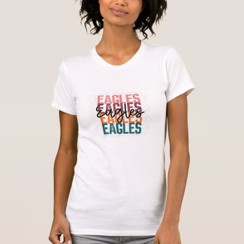 Eagles School Sports Fan Team Spirit  T_Shirt