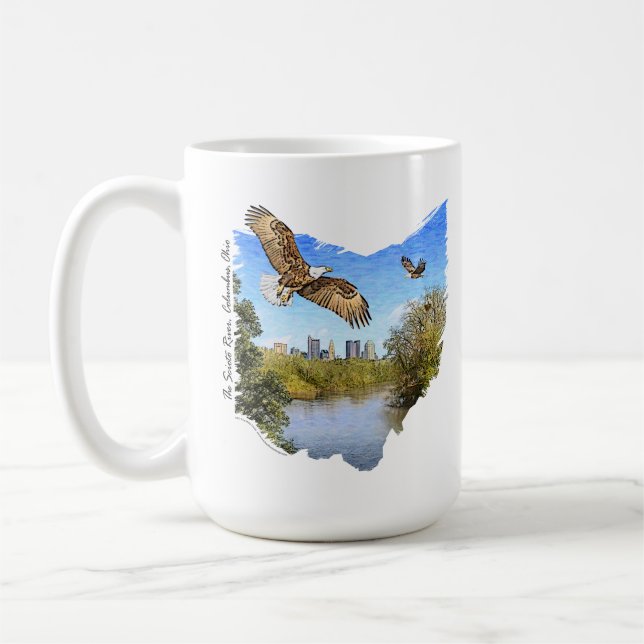 Eagles Scioto River Columbus Ohio Mug (Left)