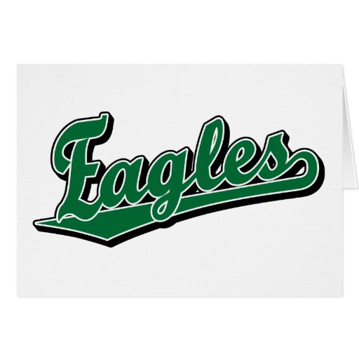 Eagles script logo in Green Card | Zazzle