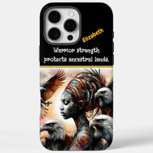 Eagles soar in a vibrant warrior's land iPhone 16 pro max case