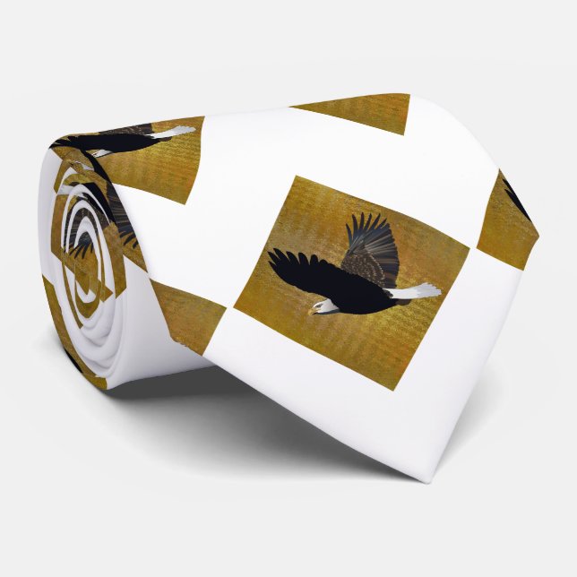 Eagles Sports White Gold Necktie (Rolled)