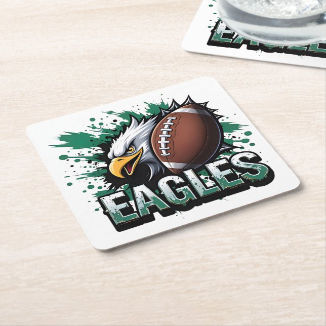 Eagles  square paper coaster (Angled)
