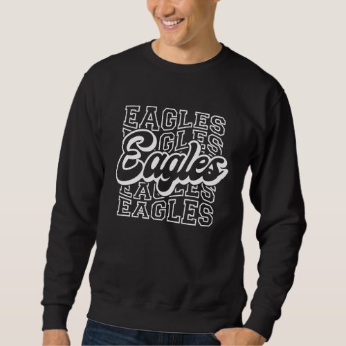 Eagles Vintage Flying Bird Inspirational Hawk Eagl Sweatshirt