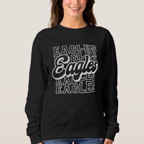 Eagles Vintage Flying Bird Inspirational Hawk Eagl Sweatshirt