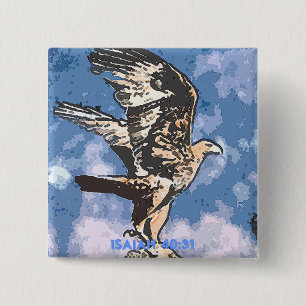 Eagles Wings - Isaiah 40:31 Pinback Button