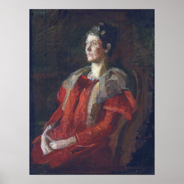 Eakins - Study For A Portrait Of Mrs Charles Poster (Front)