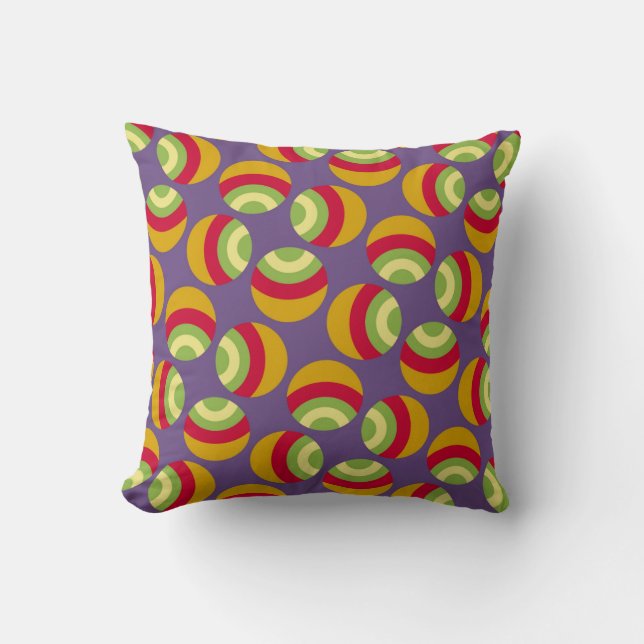 Eames Circles 1 Throw Pillow (Front)