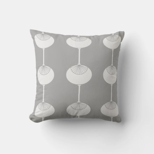 Eames Inspired Pillow Design Mid Century Grey
