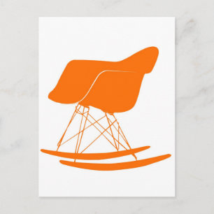 Eames molded plastic rocking chair postcard