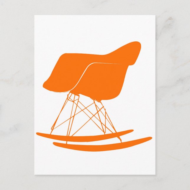 Eames molded plastic rocking chair postcard (Front)