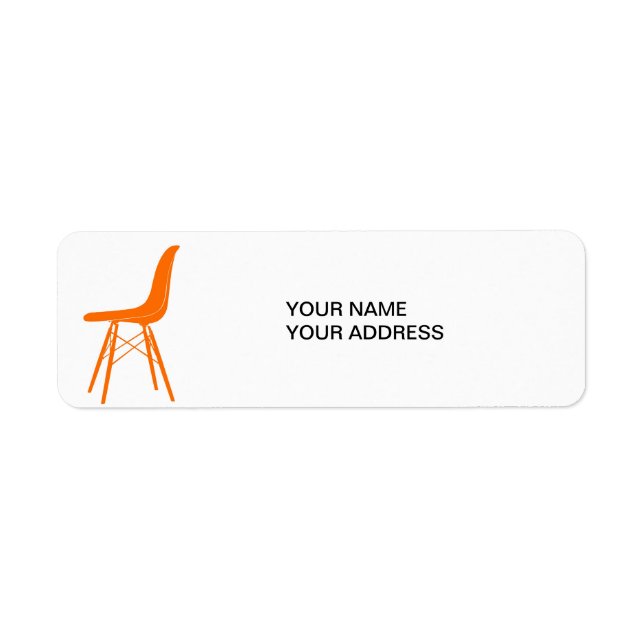 Eames molded plastic side chair label (Front)