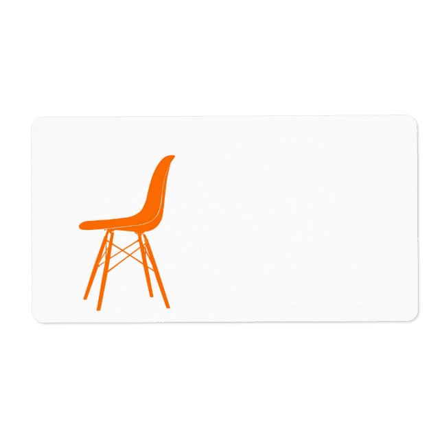 Eames molded plastic side chair label (Front)