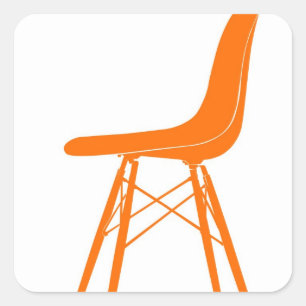 Eames molded plastic side chair square sticker