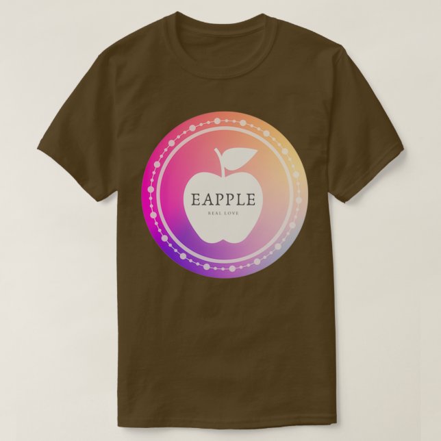 eApple colorful vegetarian apple lover design T-Shirt (Design Front)