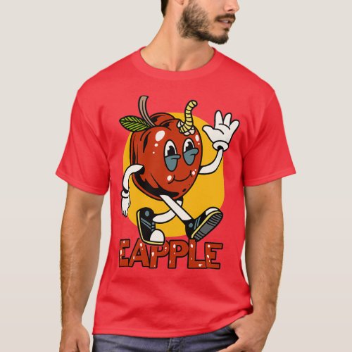 Eapple Funny Red Apple Vintage Gift T_Shirt