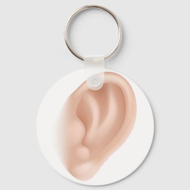 Ear body part illustration keychain (Front)
