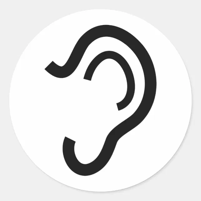Ear Classic Round Sticker | Zazzle