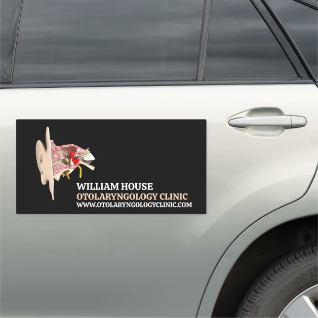 Ear Design, Otolaryngologist Otolaryngology Clinic Car Magnet (In Situ)