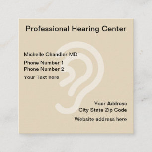 Ear Doctor Hearing Center Square Business Card
