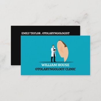 Ear Doctor  Otolaryngologist Otolaryngology Clinic Business Card by TheBusinessCardStore at Zazzle