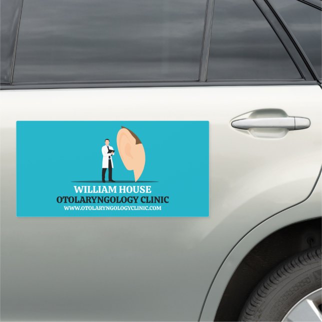 Ear Doctor, Otolaryngologist Otolaryngology Clinic Car Magnet (In Situ)