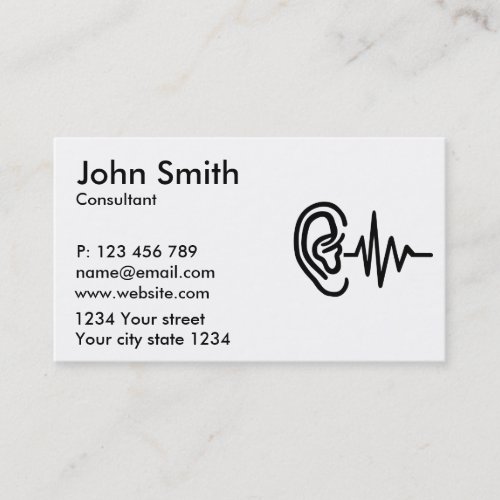 Ear frequency business card